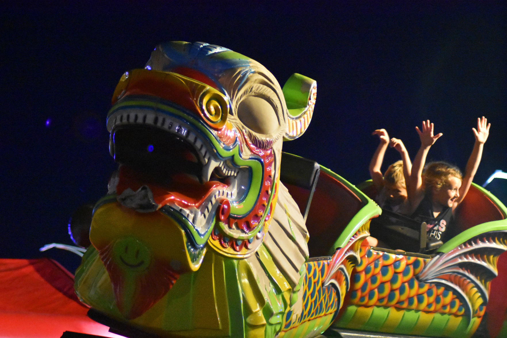 Washington County Fair at night